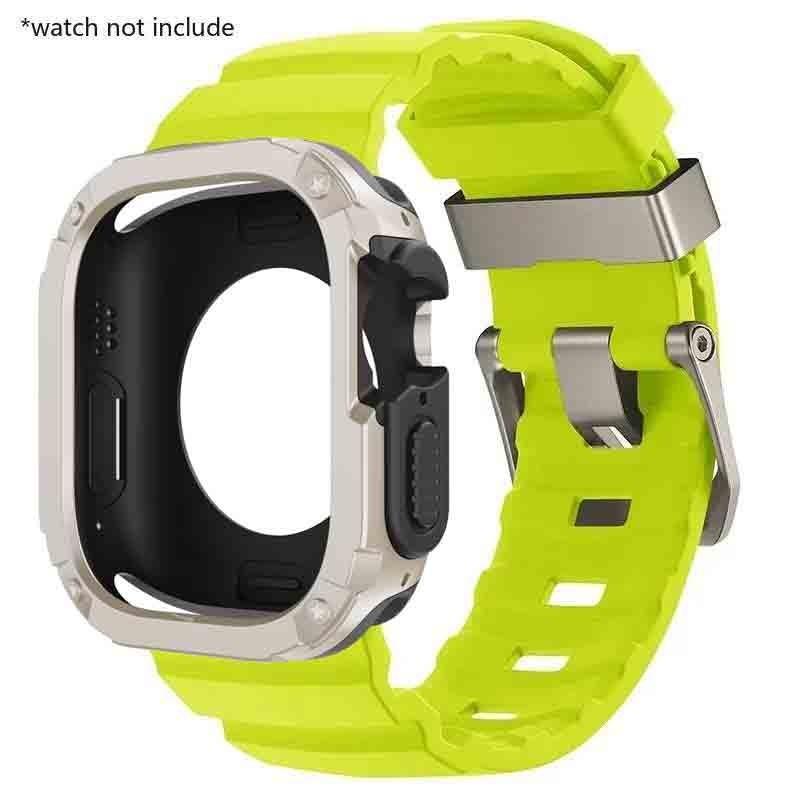 Silicone Strap+TPU PC Case For Apple Watch Ultra 3 2 1 49mm for iWatch Series 11 10 46mm band for Iwatch 9 8 7 6 5 4 45mm 44mm