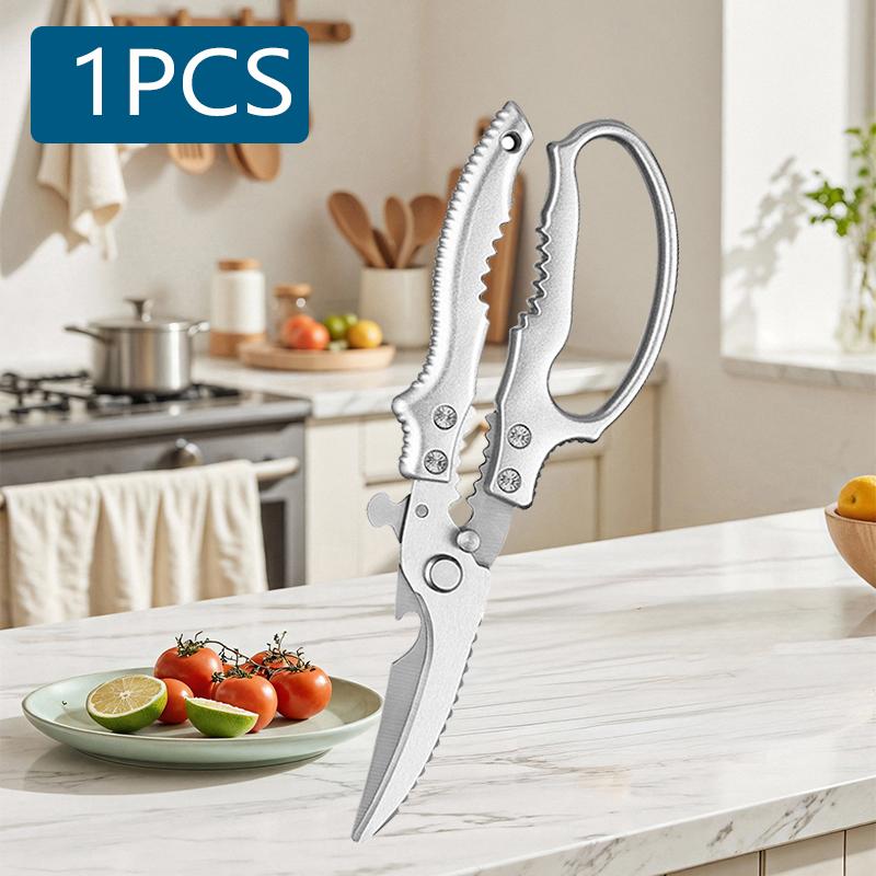 Multifunctional Hand Forged Kitchen Knives BBQ Meat Cleaver Fruit Vegetable Knife Professional Stainless Steel Knife Scissor