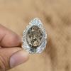 Natural Turritella Agate Multi Stone Adjustable Ring 925 Silver For Women