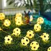 Soccer Ball String Lights for Bar Decoration Home Sports Theme Party Holiday Gathering Garden Bedroom Essential Atmosphere Lamp
