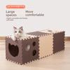 Assembleable Cat Tunnel Bed Multifunctional Pet Toy Foldable Rest House Interactive Play Tunnel for Kitten