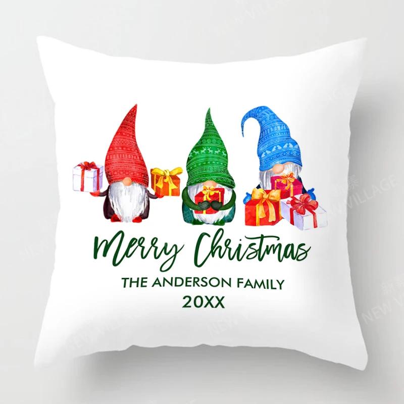 Christmas Series Pillowcases Sofas Cushion Covers  Home Decor Can Be Customized for Holiday Celebrations 40x40 50x50 60x60 35x35