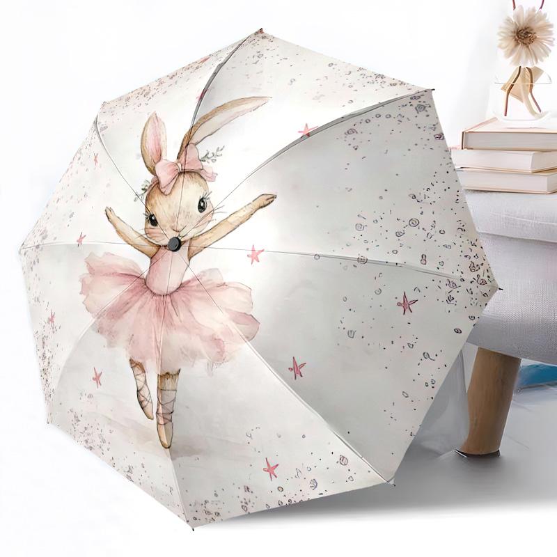 Dance Portable Automatic Umbrella Compact & Durable 8-Rib Design Compact Design Travel Essential Elegant Women's Umbrella