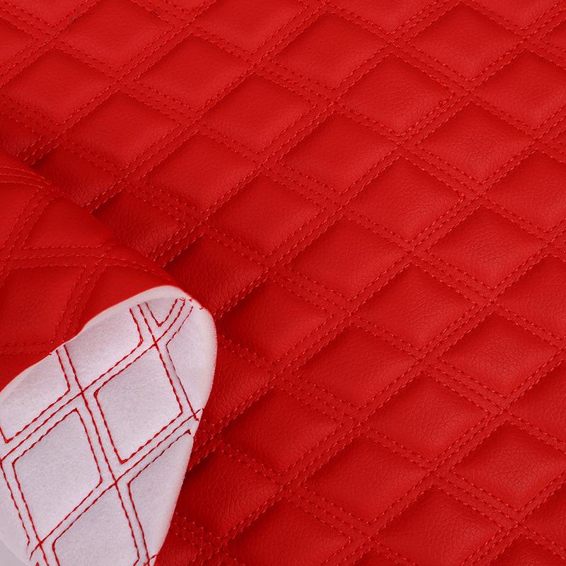 Diamond Pattern Quilted Leather Car Seat Cover & Mat