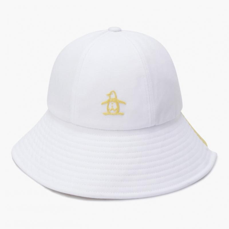 MunSingwear Women S Unbalanced Color Block Wide Bucket Hat White Mq122lcp22