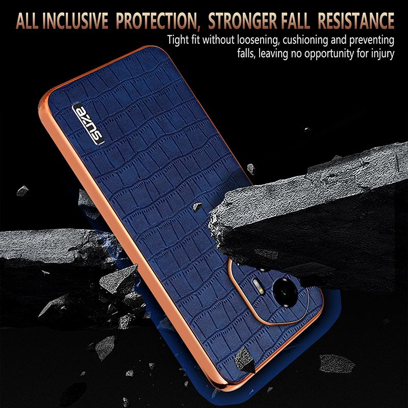 AZNS For Honor 300 Case Electroplating Crocodile Texture PU+TPU Phone Cover