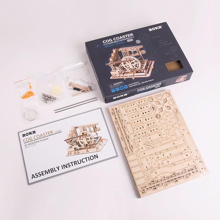Robotime Rokr DIY Marble Run LG502 Marble Squad Wood Model Kit Toys Games 3D Puzzle USA Drop Shipping