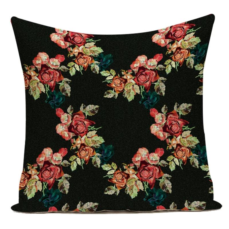 Decorative Throw Pillows Case Mandala Flower Geometric Middle Asian Ethnic Style Polyester Sofa Home Cushion Cover For Sofa