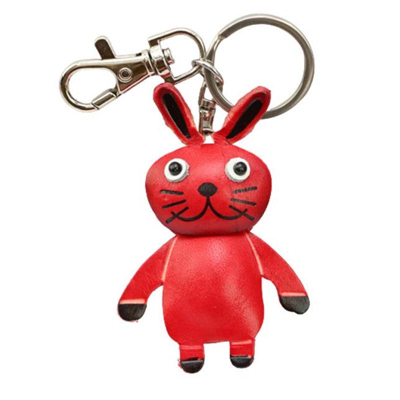 The First Layer Of Cowhide Bunny Pendant, Car Keychain, Cute Bag, Pendant, Accessories, Zodiac Gifts, Gifts