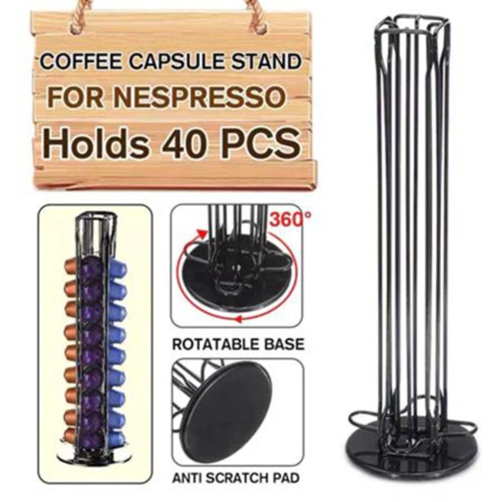 Plating Coffee Capsules Stand Rack 40 Coffee Pod Holder Coffee Capsule Rack Tower  Milk Tea Shop