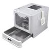 Litter Box with Closed Stainless Steel Drawer