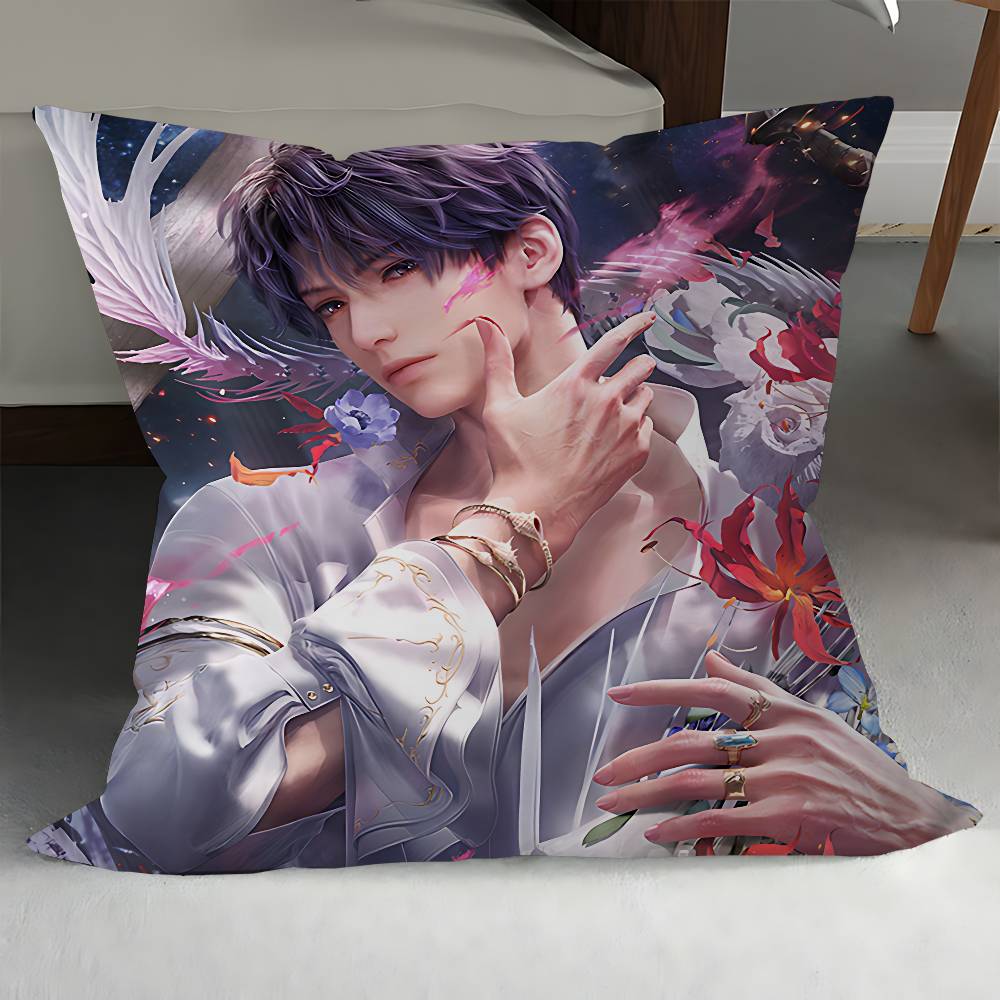 Мультяшная Любовь И D-Deepspace Офисная Подушка Наволочка Автомобильная Подушка Чехол45X45СМ Поясничная Наволочка Диванная Наволочка 12x12Inch