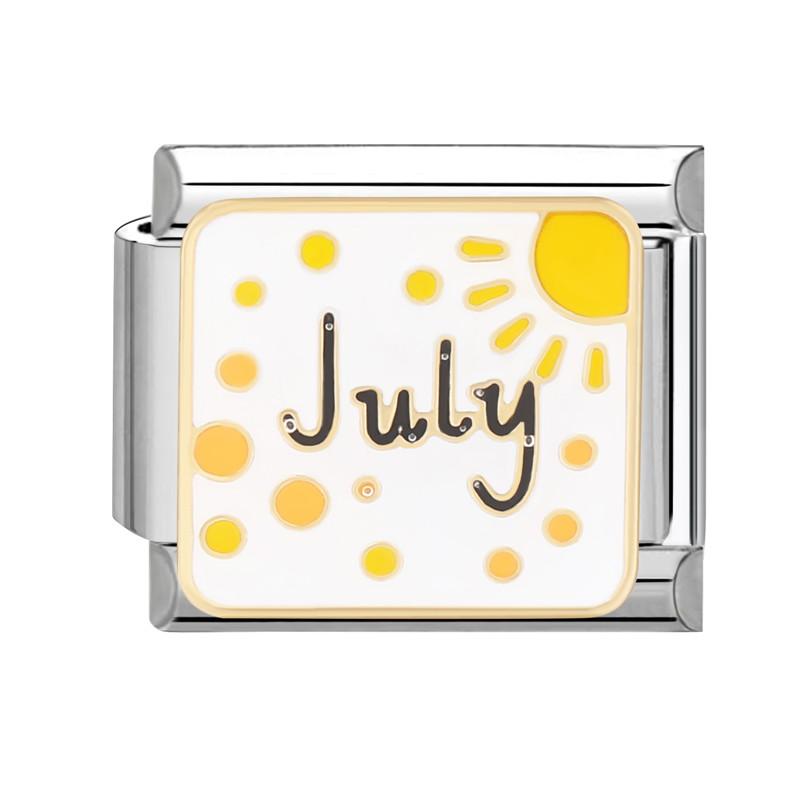 Fashion Flowers Devil Eyes Heart Butterfly Cherry Italian Charm Links Stainless Steel Fit 9mm Bracelet Zircon DIY Making Gifts