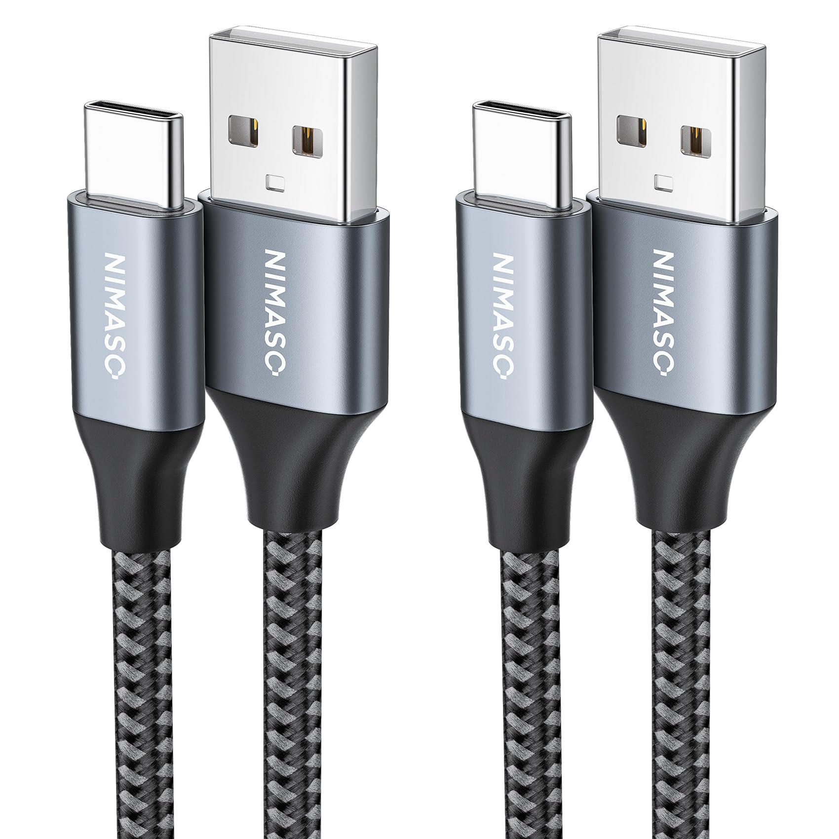 

NIMASO USB Type C Cable of Compatible 3A Fast Type C Charging Cable Compatible with iPad Huawei and other Android devices NCA21L411 [2m+2m/Set 2]