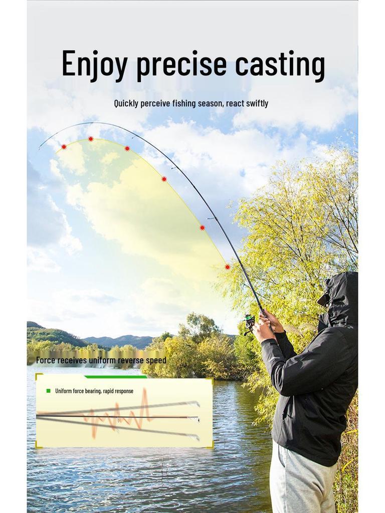 Carbon Pistol Handle ML Action Lure Fishing Rod - General Purpose