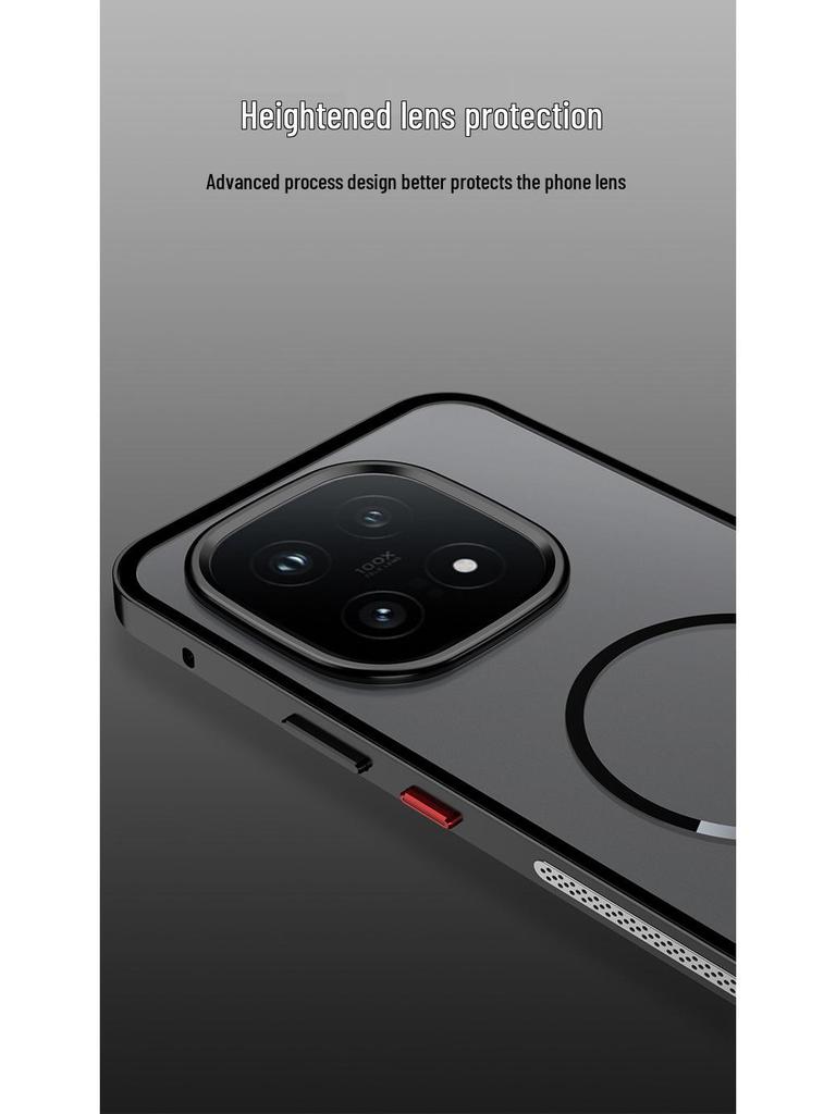 IQOO 15 Kovový rám pro odvod tepla - zacvakávací design, matná záda, magnetický kroužek, silné magnetické pouzdro na telefon