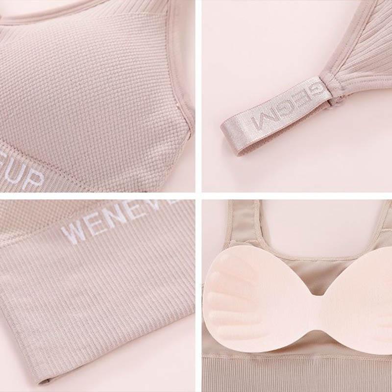 U-shaped Beautiful Back Suspender Seamless Vest Women Gathered Anti-sagging Sports Bra Thin Breathable