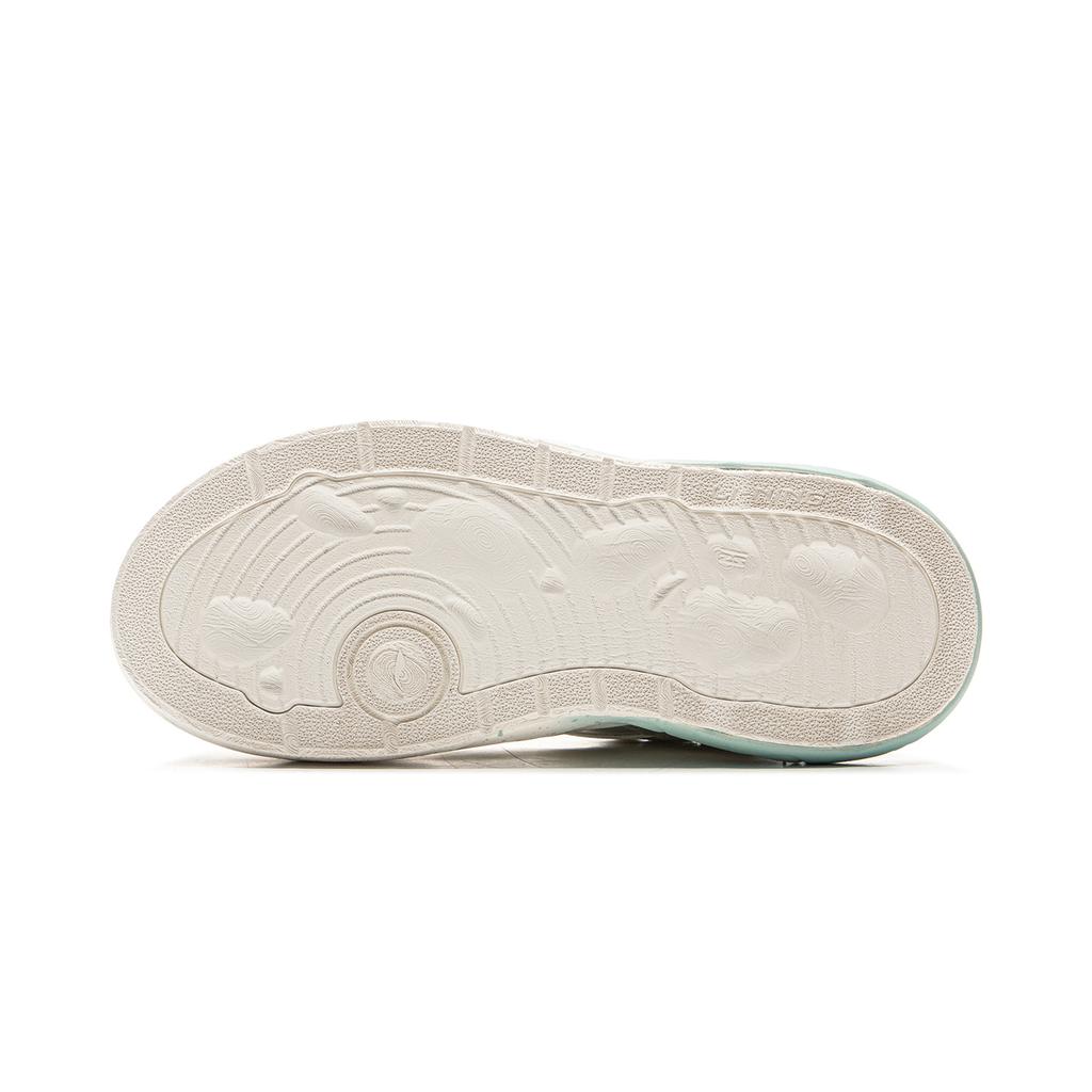 Li Ning Cheese 3.0 Classic Versatile Retro Thick Sole Rebound Non-Slip Wear-Resistant Low-Top Skate Shoes Women Sneaker White Green AGCV154-5