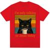 Im Only Talking To Jesus Today Funny Christian T Shirt Unisex Unisex Vintage Balck Cat Coffee Faith Humor Tshirt Loose Cotton Tees