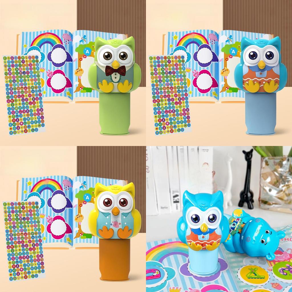 Owl Stamp Kids Educational Toy With Stickers And Coloring Book For Early Learning