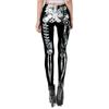Metal Mechanical Skeleton Printed Women's Casual Leggings 1