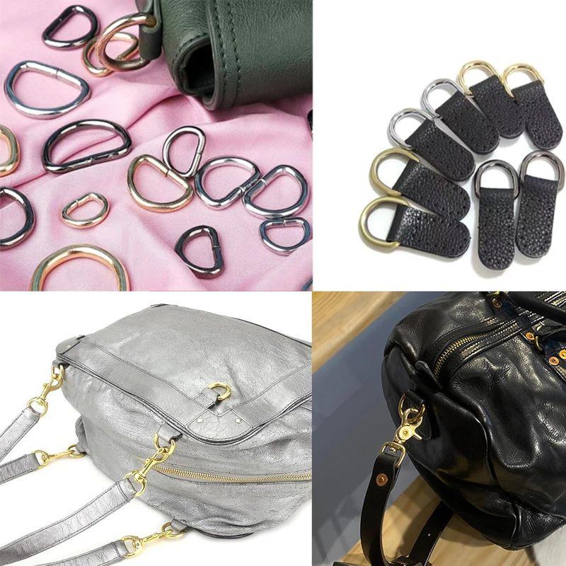 30/50pcs D-shaped metal ring alloy multi-functional buckle,suitable for DIY crafts,wedding,pet collars,keychains,bag accessories