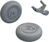 Eduard 1/48 Brassin Mitsubishi A6M Zero Type 32 Carrier Fighter Wheel (for Eduard) Plastic Model Kit Parts EDU648799 Molded In Color