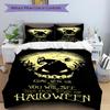 3Pcs Halloween Town Invitation Bedding Set Quilt Cover Pillowcase Home Christmas Xmas Halloween Gift 1 Duvet Cover 2 Pillowcase S921527