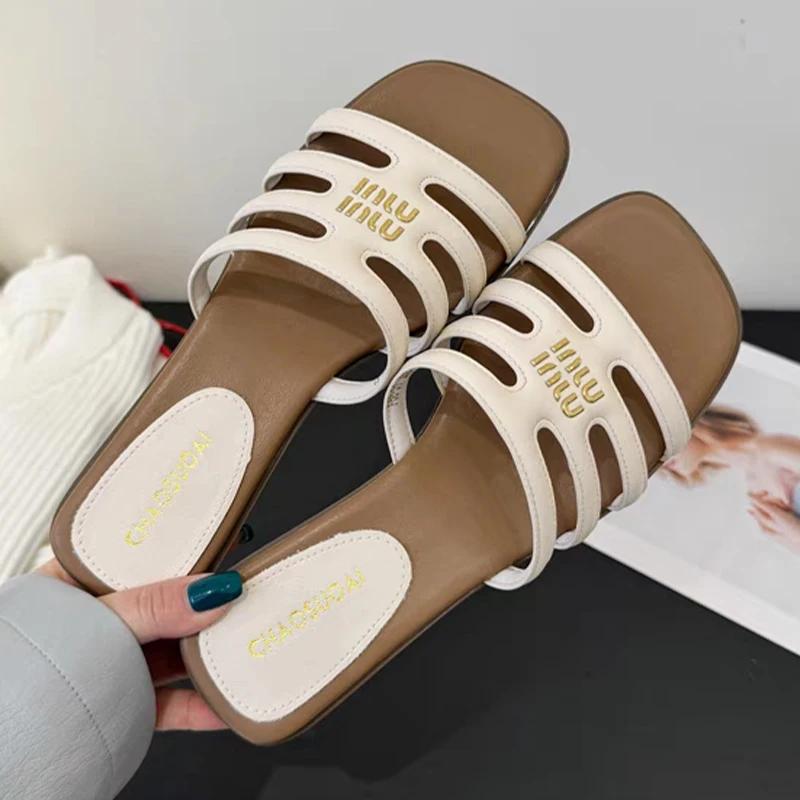 Fashion Women's Slippers Flats Casual Shoes Summer Dress Woman Sandals 2025 Fashion Beach Flip Flops Cozy Slides New Zapatillas De Mujer