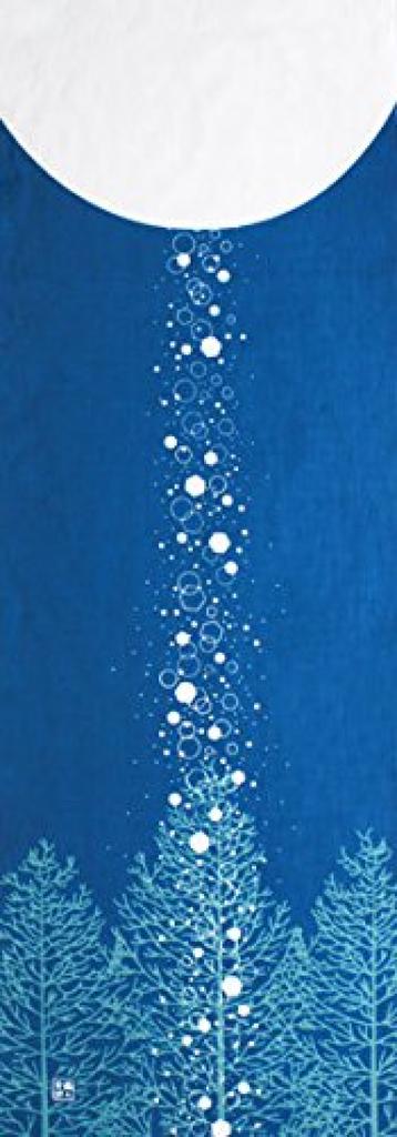 Dyeing Anbo Tenugui Dust Authentic Dyed Cotton Tokuoka Made In Japan 35cm X 100cm "Diamond Blue" 100%