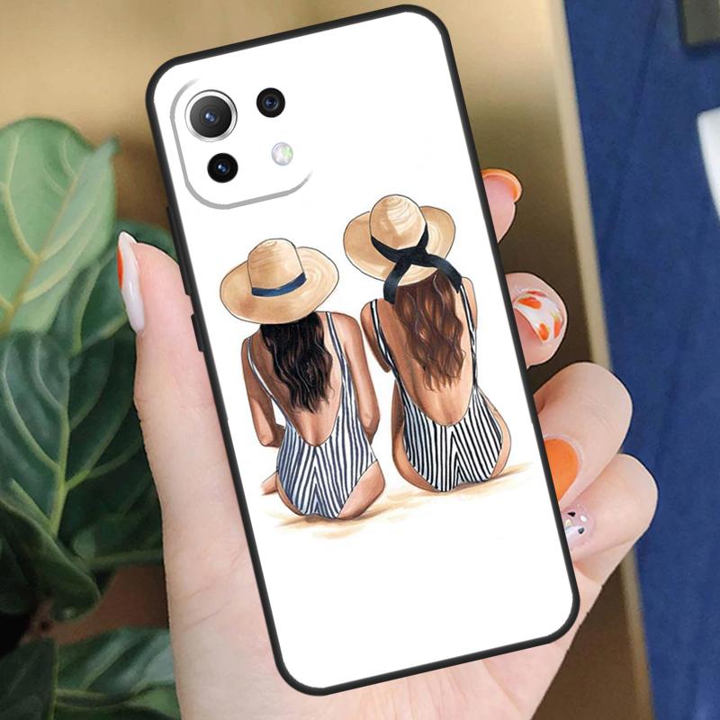 Best Friends BFF Matching Case For Xiaomi 15 14 Ultra 13T 14T 15T Pro 17 Pro Max POCO X7 X5 X6 F5 F6 F7 F8 Pro Coque