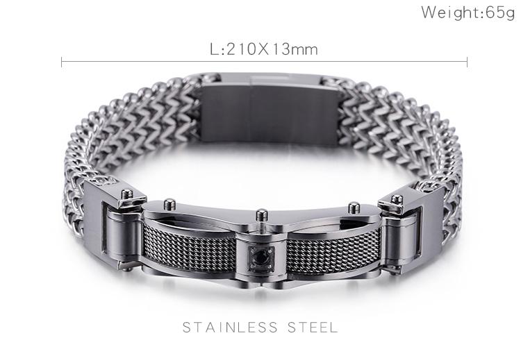 Stainless Steel Link Chain Mesh Bracelets For Men Spulseiras Masculina Metal Male Charm Jewelry Luxury Gold Color Accessory
