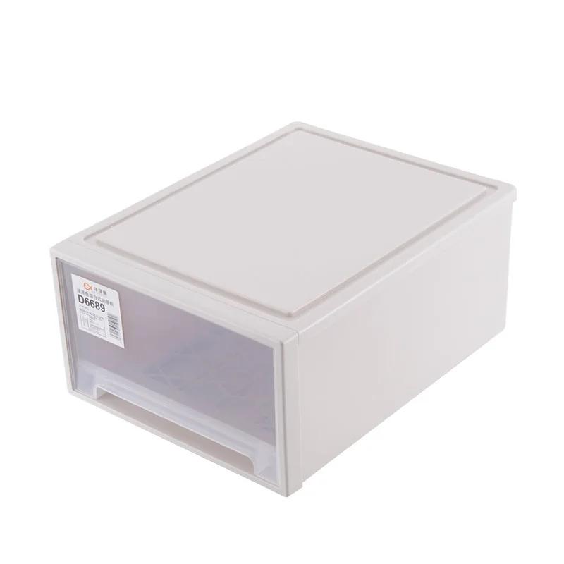 Transparent drawer style shoe box Plastic storage box Stackable No assembly required Dustproof and moisture-proof Storage items