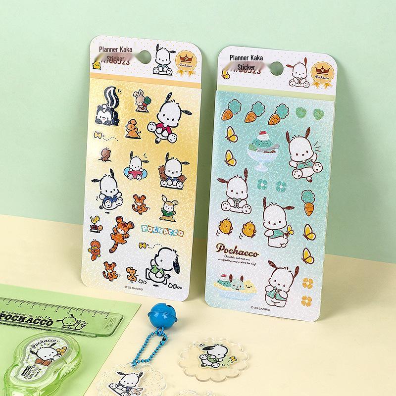 Pachacco Dog Korean Glitter Stickers - Cute Sanrio Decorative Set