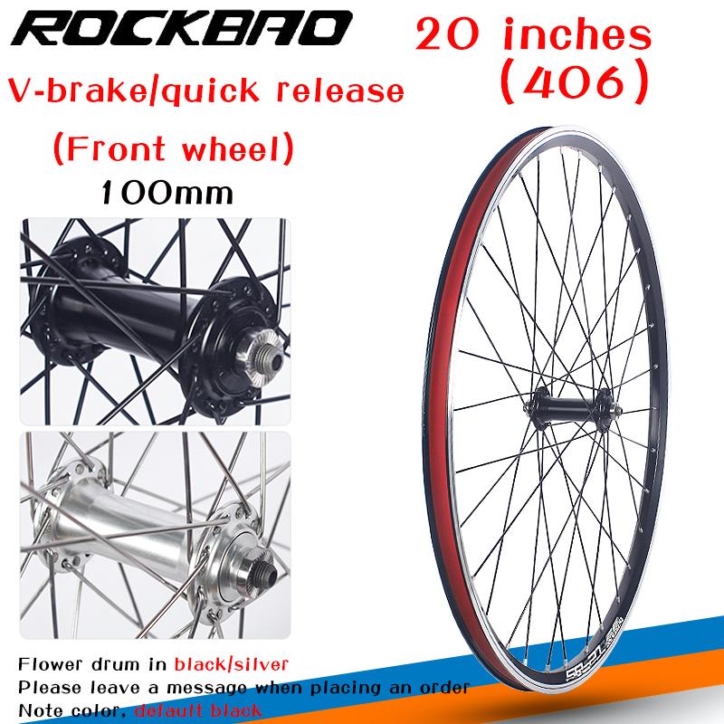 ROCKBAO Mountain Bike 20inch V brake Wheel set 406/451Rotary type Cassette 2Bearing 100X135mm 6/10S Bicycle Wheel