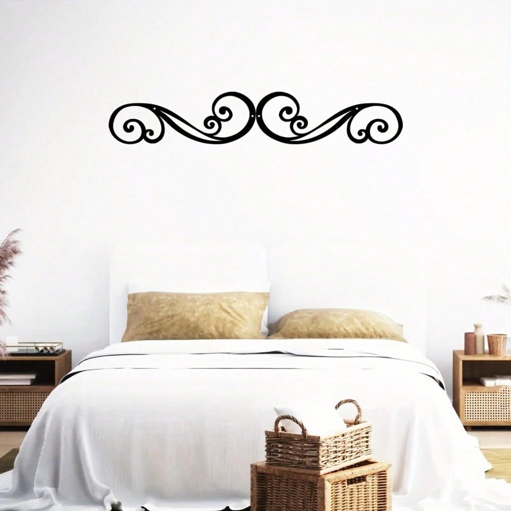 Forged Metal Wall Decor Scroll Vintage Design