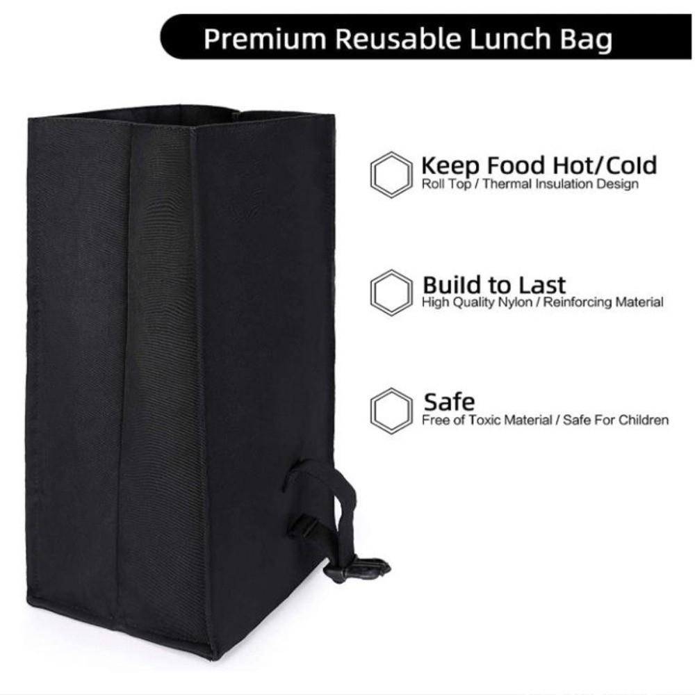 Adjustable Shoulder Strap Collapsible Cooler Lunch Bags Insulated Meal Container  Outdoor