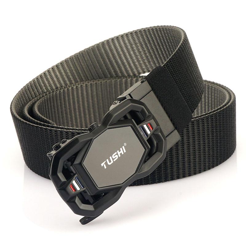 

Versatile Unisex Belt And Slimming With Metal Buckle Belt Paired With Jeans StyleA