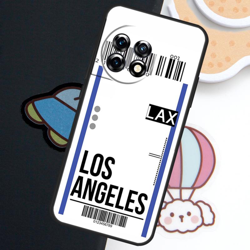 Fly Ticket Air Tickets Travel Label Case For OnePlus Nord N30 N20 CE 5 3 4 Lite OnePlus 15 13 12 11 9 8 10 Pro 10T 13R 15R Cover