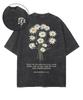 2026 Hot Sale Harajuku Flower Printed T-shirt Vintage Y2k Washed Oversized T Shirt Summer Short Sleeve Cotton Tees Tops Men Women Casual Clothing