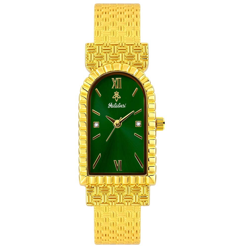 Yalalusi Bracelet Watch Vintage Women's Square Watch Classic Women's Wristwatch Diamond-Set Women's Watch IPG Vacuum Plating