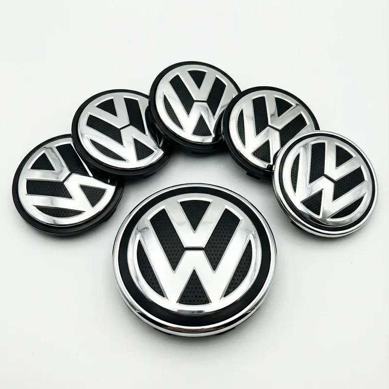 For Volkswagen VW 4pcs 55mm 56mm 65mm 70mm Car Styling Wheel Center Cap Hub Covers Badge Accessories For VW Volkswagen 3B7601171 1J0601171