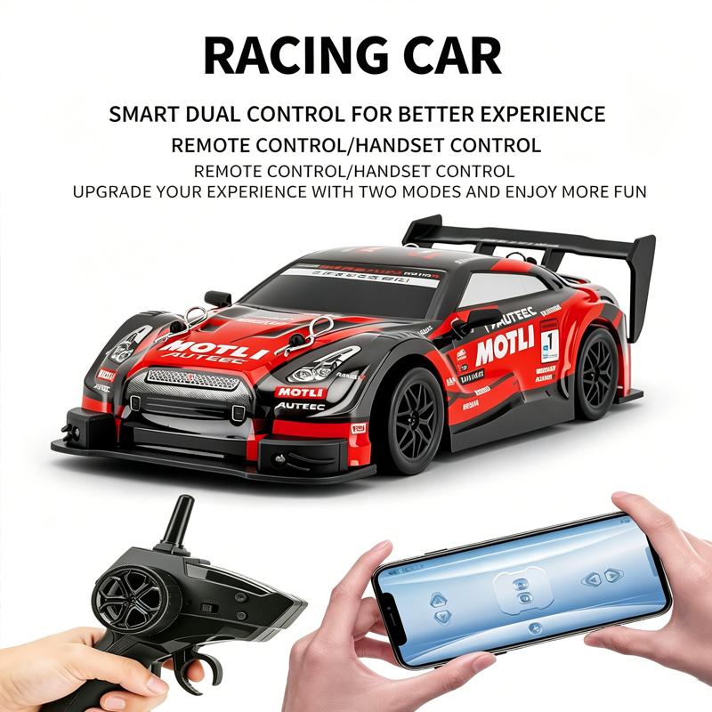 Rechargeable 4-wheel Drive Remote Control Drift Racing Car 1:20 Scale 20KM/H High Speed 2.4G Dual Mode RC Vehicle Durable Body Hobby Toy Gift for Boys