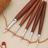 3-7mm Solid Wood Handle Crochet Knitting Needles Hooks Multi Size Sewing Accessories Wool Crocheting Lace Weave Crochet Hooks
