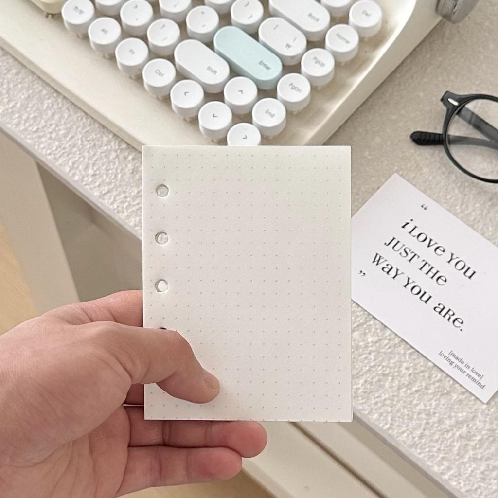 M5 Bow Star Double Buckle Transparent PVC Soft Cover Color Clip Loose Leaf Accessories Diary Notebook Office Supplies