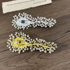 Gorgeous Statement Necklace Rhinestone Eye Pendant Brooch Show Eye Pendant Necklace  Fashion Show