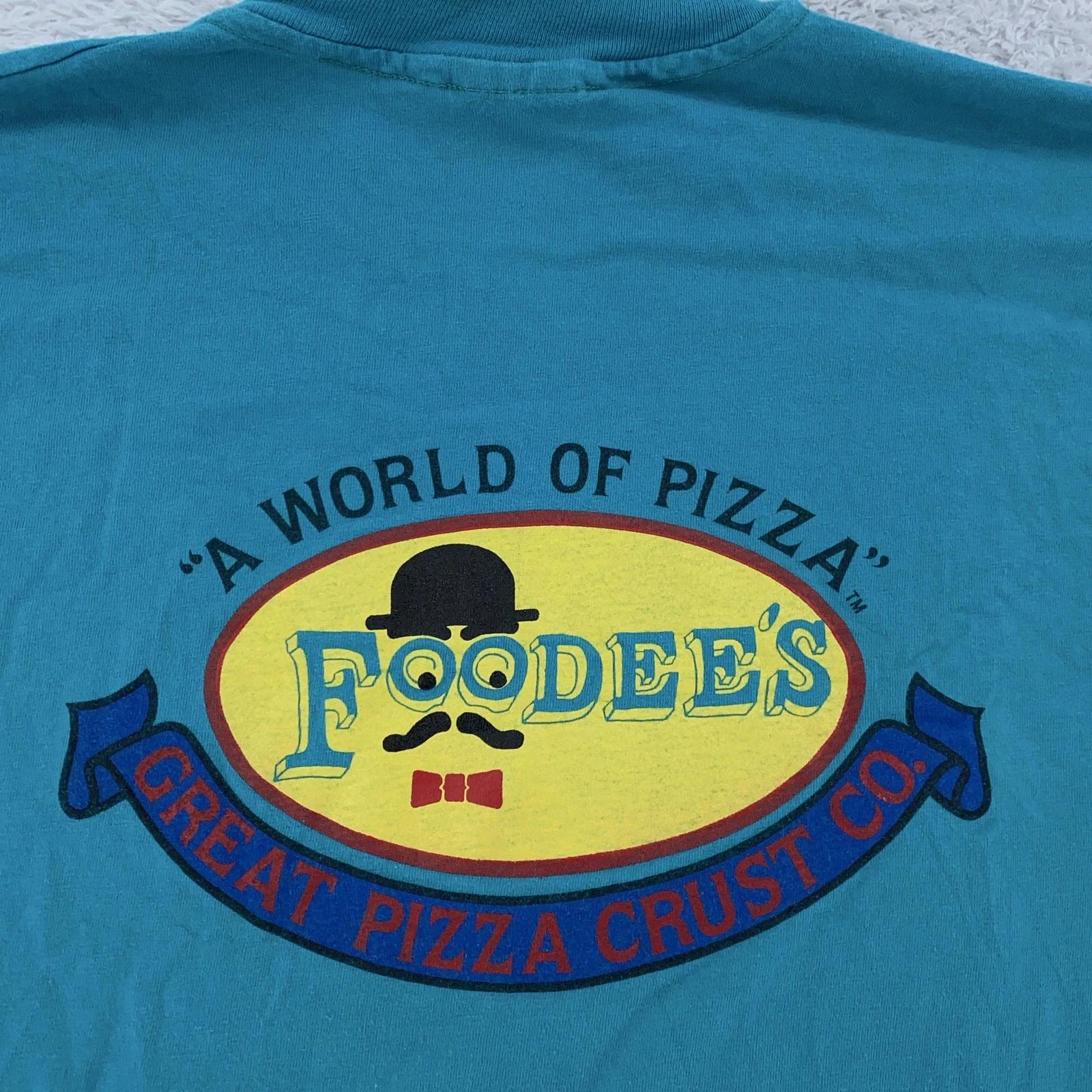 Vintage Foodee s Pizza Milford New Hampshire T-Shirt L Pizzeria Restaurant Food XL