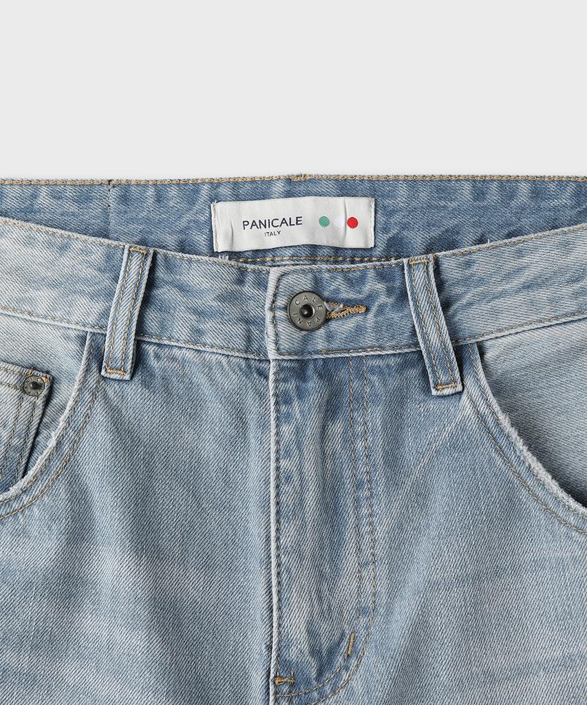 PANICALE Light Blue Wide Denim Pants
