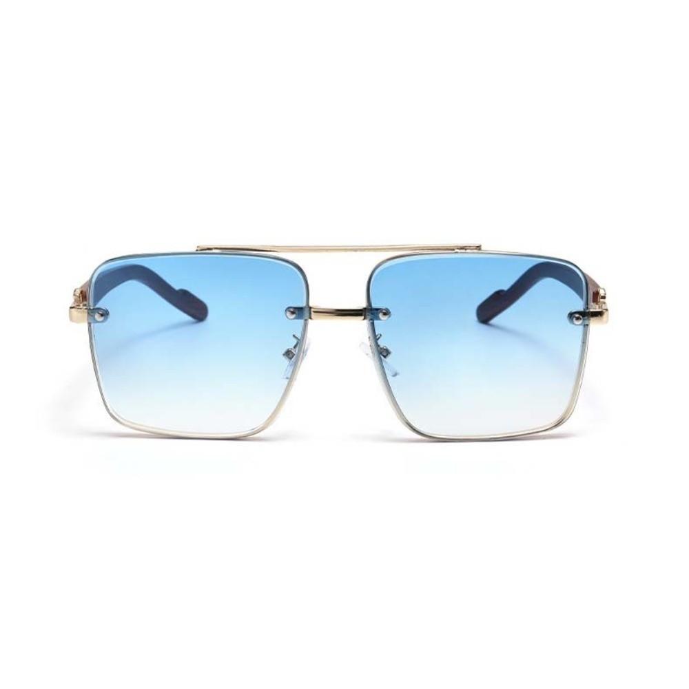 Zinc Zinc Alloy Double-bar Sunnies Eyewear Anti-UV Plain Glasses Unisex Polarized Sunglasses  Summer