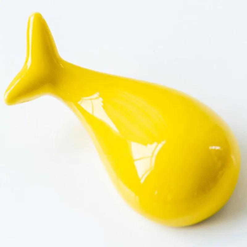 

Керамическая подставка для палочек для еды, настольная вилка, китайский декор, столовая посуда, маленькая китовая милая ложка, товары для дома, керамический аксессуар YLE395 #5